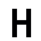 Lettre adhésive H