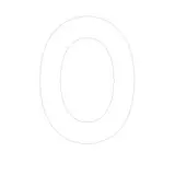 Lettre adhésive O 90 mm PickUp Mono Nobel – Blanc - Lettrage adhésif