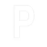 Lettre adhésive P 90 mm PickUp Mono Nobel – Blanc - Lettrage adhésif