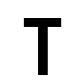 Lettre adhésive T