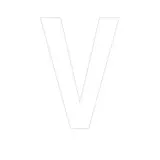 Lettre adhésive V