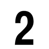 Chiffre adhésif 2
