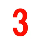 Chiffre adhésif 3