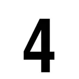 Chiffre adhésif 4