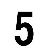 Chiffre adhésif 5