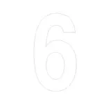Chiffre adhésif 6 90 mm PickUp Mono Nobel – Blanc - Lettrage adhésif