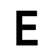 Lettre adhésive E