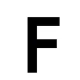 Lettre adhésive F