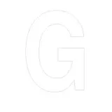 Sticker lettre G H 150 mm - Lettre autocollante - Blanc