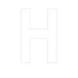 Lettre adhésive H