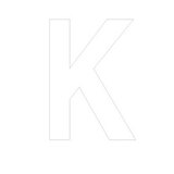 Lettre adhésive K - Lettres et chiffres adhésifs