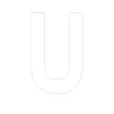 Lettre adhésive U
