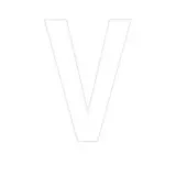 Lettre adhésive V