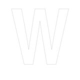 Lettre adhésive W - Lettres et chiffres adhésifs