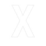 Lettre adhésive X - Lettres et chiffres adhésifs