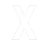 Lettre adhésive X