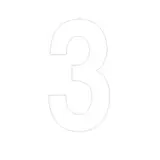 Chiffre adhésif 3