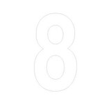 Chiffre adhésif 8 - Lettres et chiffres adhésifs