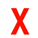 Lettre adhésive X