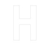 Lettre adhésive H - Lettres et chiffres adhésifs