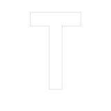 Lettre adhésive T - Lettres et chiffres adhésifs