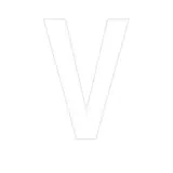 Lettre adhésive V