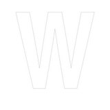 Lettre adhésive W - Lettres et chiffres adhésifs
