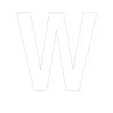 Lettre adhésive W