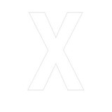 Lettre adhésive X - Lettres et chiffres adhésifs