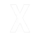 Lettre adhésive X