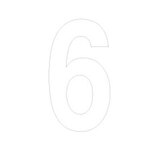 Chiffre adhésif 6 - Lettres et chiffres adhésifs