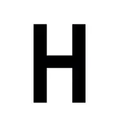Lettre adhésive H
