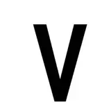 Lettre adhésive V