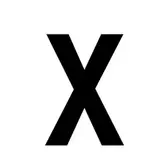 Lettre adhésive X