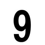 Chiffre adhésif 9