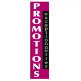 Affiche verticale Promotions exceptionnelles fuchsia 20 × 80 cm