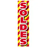 Affiche Soldes rouge / jaune 40 x 165 cm
