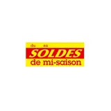 Affiche Soldes de mi-saison 68 x 28 cm jaune / rouge