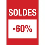 Affiche Soldes -60% 21 x 29,7 cm - Affiche promo - Paquet de 10