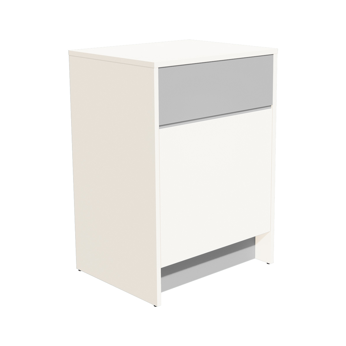 Comptoir d'accueil blanc / gris 62,5 x 51 x 88 cm