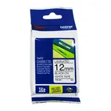 Ruban Brother 12 mm x 8 m - Écriture noire sur fond blanc