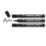 Marqueur indélébile 2000C pointe ogive 1,5 à 3 mm - Marqueur permanent - Noir - Lot de 3