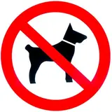 Plaque de signalisation Interdit aux chiens