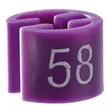 Marque taille T58 violet ø 1,3 cm - Indicateur de taille pour cintre - Paquet de 500