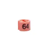 Marque taille T64 rose ø 1,3 cm - Indicateur de taille pour cintre - Paquet de 500