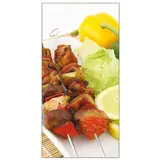 Sticker alimentaire Brochettes 13,7 x 21,8 cm - Autocollant fast food - Autocollant brochettes