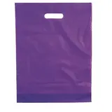 Sac plastique poignées découpées renforcées PEBD 55µ 50 x 50 x 5 cm - Violet - Lot de 100
