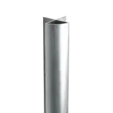 Profil de jonction d'angle aluminium anodisé pour panneau rainuré L 240 cm gris