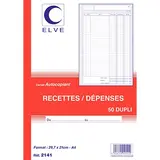 Cahier recettes/dépenses dupli Elve 21 x 29,7 cm