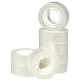 Ruban adhésif transparent 19 mm x 33 m polypropylène 25µ - Rouleau adhésif - Lot de 8